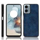 For Motorola Moto G Power 5G 2024 Cow Pattern Sewing Back Cover Phone Case(Blue) - 1