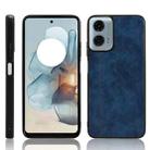 For Motorola Moto G 5G 2024 / G Play 5G 2024 Cow Pattern Sewing Back Cover Phone Case(Blue) - 1