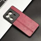 For Motorola Edge 50 Ultra / X50 Ultra Cow Pattern Sewing Back Cover Phone Case(Red) - 2