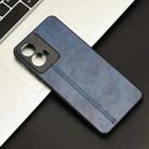 For Motorola Moto E14 Cow Pattern Sewing Back Cover Phone Case(Blue) - 2