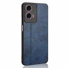 For Motorola Moto E14 Cow Pattern Sewing Back Cover Phone Case(Blue) - 3