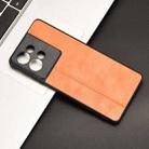 For Motorola Edge 50 Cow Pattern Sewing Back Cover Phone Case(Orange) - 2