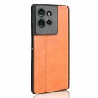 For Motorola Edge 50 Cow Pattern Sewing Back Cover Phone Case(Orange) - 3