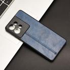 For Motorola Edge 50 Cow Pattern Sewing Back Cover Phone Case(Blue) - 2