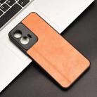 For Motorola Moto G35 5G Cow Pattern Sewing Back Cover Phone Case(Orange) - 2