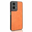 For Motorola Moto G35 5G Cow Pattern Sewing Back Cover Phone Case(Orange) - 3