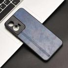 For Motorola Moto G35 5G Cow Pattern Sewing Back Cover Phone Case(Blue) - 2
