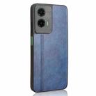For Motorola Moto G35 5G Cow Pattern Sewing Back Cover Phone Case(Blue) - 3