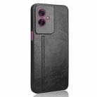 For Motorola Moto G55 5G Cow Pattern Sewing Back Cover Phone Case(Black) - 3