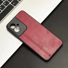 For Motorola Moto G55 5G Cow Pattern Sewing Back Cover Phone Case(Red) - 2