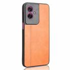 For Motorola Moto G55 5G Cow Pattern Sewing Back Cover Phone Case(Orange) - 3