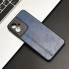 For Motorola Moto G55 5G Cow Pattern Sewing Back Cover Phone Case(Blue) - 2