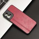 For Motorola Moto G45 5G Cow Pattern Sewing Back Cover Phone Case(Red) - 2