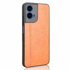 For Motorola Moto G45 5G Cow Pattern Sewing Back Cover Phone Case(Orange) - 3