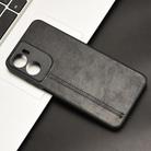 For Motorola Moto G05 / Moto E15 Cow Pattern Sewing Back Cover Phone Case(Black) - 2