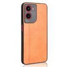 For Motorola Moto G05 / Moto E15 Cow Pattern Sewing Back Cover Phone Case(Orange) - 3