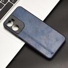 For Motorola Moto G05 / Moto E15 Cow Pattern Sewing Back Cover Phone Case(Blue) - 2