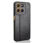 For Motorola Moto G15 / G15 Power Cow Pattern Sewing Back Cover Phone Case(Black) - 3