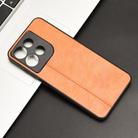For Motorola Moto G15 / G15 Power Cow Pattern Sewing Back Cover Phone Case(Orange) - 2