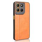 For Motorola Moto G15 / G15 Power Cow Pattern Sewing Back Cover Phone Case(Orange) - 3