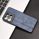 For Motorola Moto G15 / G15 Power Cow Pattern Sewing Back Cover Phone Case(Blue) - 2
