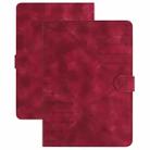 For 7 inch YX Small Butterfly Embossed Leather Tablet Case(Red) - 1