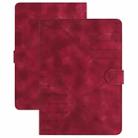 For 8 inch YX Small Butterfly Embossed Leather Tablet Case(Red) - 1