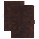 For 10 inch YX Small Butterfly Embossed Leather Tablet Case(Coffee) - 1