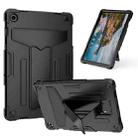 For Samsung Galaxy Tab A9+ T Holder Robot Silicone Hybrid PC Tablet Case(Black) - 1