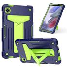 For Samsung Galaxy Tab A9 T Holder Robot Silicone Hybrid PC Tablet Case(Navy Yellow Green) - 1