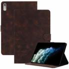 For Lenovo Tab M10 5G 10.6 2023 YX Small Butterfly Embossed Leather Tablet Case(Coffee) - 1