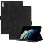 For Lenovo Tab M10 5G 10.6 2023 YX Small Butterfly Embossed Leather Tablet Case(Black) - 1