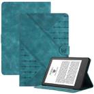 For Amazon Kindle 11th 2022 6 inch YX Small Butterfly Embossed Leather Tablet Case(Light Blue) - 1