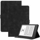 For Amazon Kindle 11th 2022 6 inch YX Small Butterfly Embossed Leather Tablet Case(Black) - 1