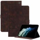 For Amazon Kindle Fire 7 2022 YX Small Butterfly Embossed Leather Tablet Case(Coffee) - 1