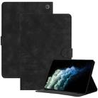 For Amazon Kindle Fire 7 2022 YX Small Butterfly Embossed Leather Tablet Case(Black) - 1