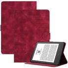 For Amazon Kindle Paperwhite 3 / 2 / 1 YX Small Butterfly Embossed Leather Tablet Case(Red) - 1