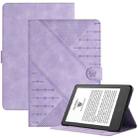 For Amazon Kindle Paperwhite 3 / 2 / 1 YX Small Butterfly Embossed Leather Tablet Case(Purple) - 1