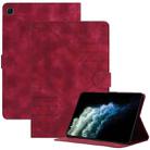 For Samsung Galaxy Tab A7 10.4 2020 T500 YX Small Butterfly Embossed Leather Tablet Case(Red) - 1