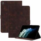 For Samsung Galaxy Tab A9 2023 YX Small Butterfly Embossed Leather Tablet Case(Coffee) - 1