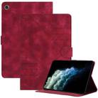 For Samsung Galaxy Tab A9+ 2023 YX Small Butterfly Embossed Leather Tablet Case(Red) - 1