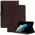 For Samsung Galaxy Tab S8 2022 X700 YX Small Butterfly Embossed Leather Tablet Case(Coffee) - 1