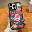 For iPhone 15 Pro Max Trendy Graffiti Noctilucent Phone Cases(OK) - 1