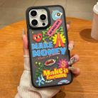 For iPhone 15 Pro Trendy Graffiti Noctilucent Phone Cases(Make Money) - 1