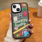 For iPhone 15 Trendy Graffiti Noctilucent Phone Cases(Lucky) - 1