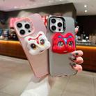 For iPhone 13 Pro New Year Lion Dance Plush Doll Phone Case(Red Back White Lion) - 3