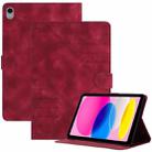 For iPad 10th Gen 10.9 2022 YX Small Butterfly Embossed Smart Leather Tablet Case(Red) - 1