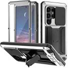 For Samsung Galaxy S24 Ultra 5G R-JUST Sliding Camera Life Waterproof Holder Phone Case(Silver) - 1