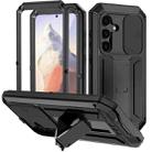 For Samsung Galaxy S24 5G R-JUST Sliding Camera Life Waterproof Holder Phone Case(Black) - 1