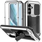 For Samsung Galaxy S25+ 5G R-JUST Sliding Camera Life Waterproof Holder Phone Case(Silver) - 1